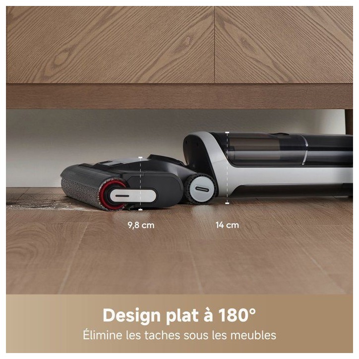 DREAME H14 Pro TangleCut - Aspirateur Laveur sans fil - 18 kPa - Design Plat 180° - Nettoyage de la Brosse 60°C - Séchage sil DREAME H14 Pro TangleCut - Aspirateur Laveur sans fil - 18 kPa - Design Plat 180° - Nettoyage de la Brosse 60°C - Séchage sil