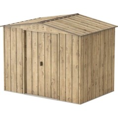 Abri de jardin en métal imitation bois - DURAMAX - 4,75m² + kit d'an