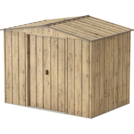 Abri de jardin en métal imitation bois - DURAMAX - 4,75m² + kit d'an