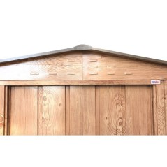 Abri de jardin en métal imitation bois - DURAMAX - 4,75m² + kit d'an