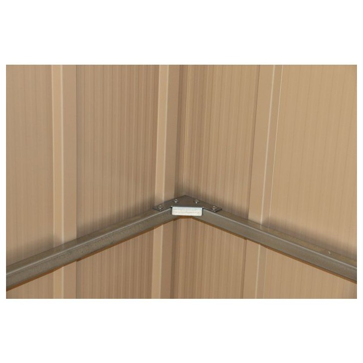 Abri de jardin en métal imitation bois - DURAMAX - 4,75m² + kit d'ancrage - Epaisseur 0,33 mm