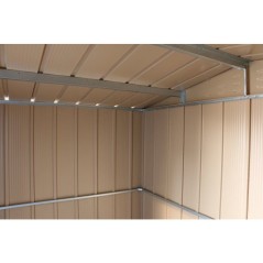 Abri de jardin en métal imitation bois - DURAMAX - 4,75m² + kit d'an