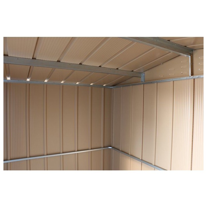 Abri de jardin en métal imitation bois - DURAMAX - 4,75m² + kit d'ancrage - Epaisseur 0,33 mm