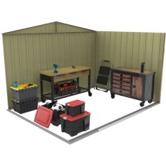 Abri de jardin en métal imitation bois - DURAMAX - 7,75m² + kit d'an