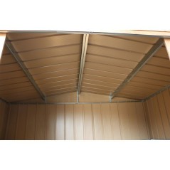 Abri de jardin en métal imitation bois - DURAMAX - 7,75m² + kit d'an