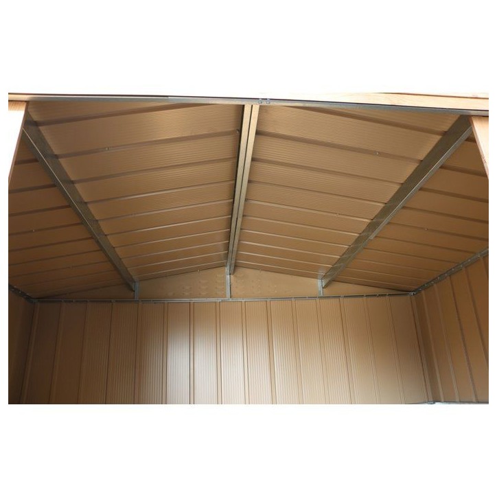 Abri de jardin en métal imitation bois - DURAMAX - 7,75m² + kit d'ancrage - Epaisseur 0,33 mm