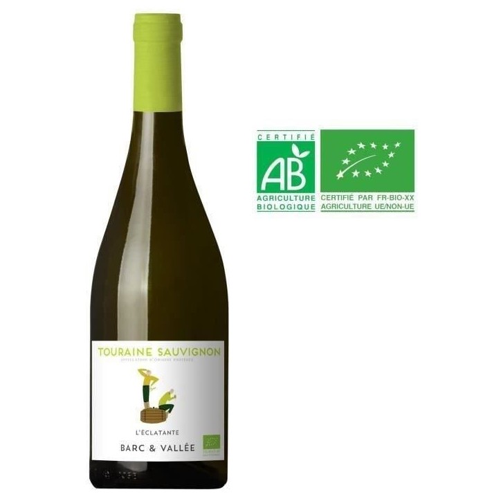 Barc & Vallée L'Eclatante Touraine Sauvignon - Vin blanc de Loire - Bio 2025