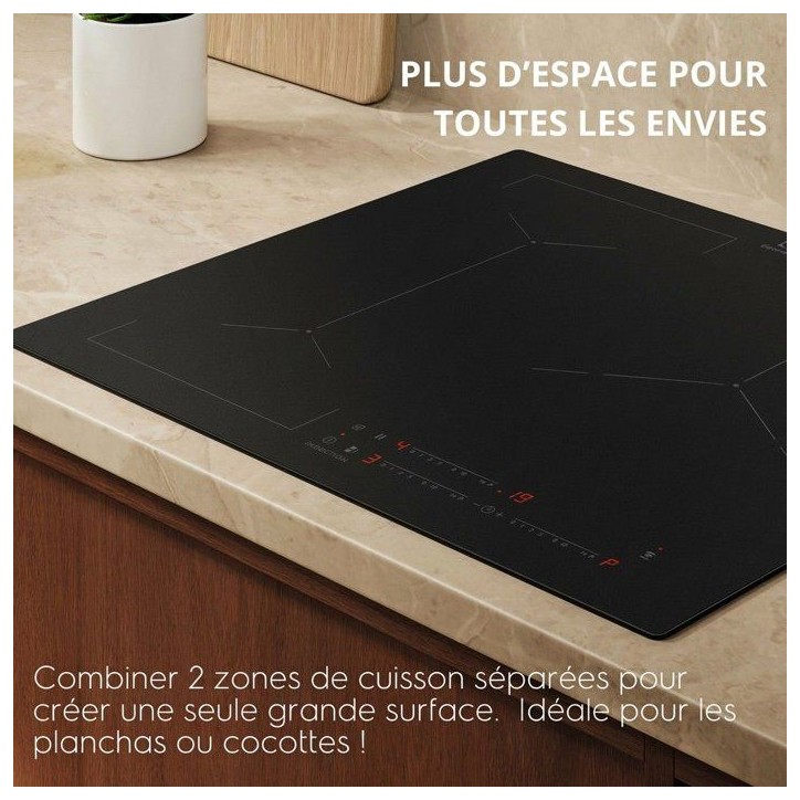 Plaque induction - ELECTROLUX - EIV73342IT - 3 foyers - 70 cm - SaphirMatt - Bridge - Boosters Plaque induction - ELECTROLUX - EIV73342IT - 3 foyers - 70 cm - SaphirMatt - Bridge - Boosters