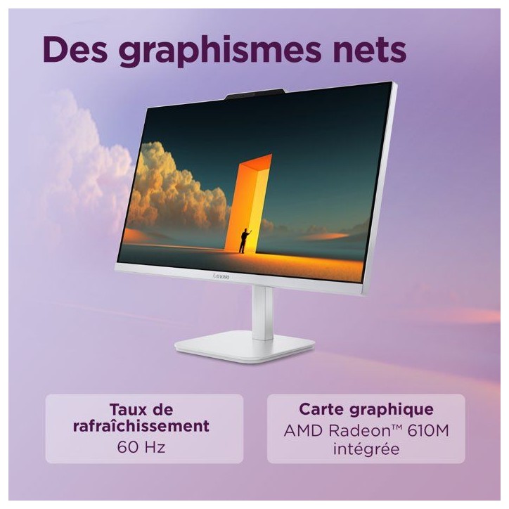 PC Tout-en-un LENOVO Lenovo A105 24 - Sans Windows - 23.8 FHD - Ryzen 5 40 - RAM 8 Go - SSD 512 Go - Clavier + Souris filaire PC Tout-en-un LENOVO Lenovo A105 24 - Sans Windows - 23.8 FHD - Ryzen 5 40 - RAM 8 Go - SSD 512 Go - Clavier + Souris filaire