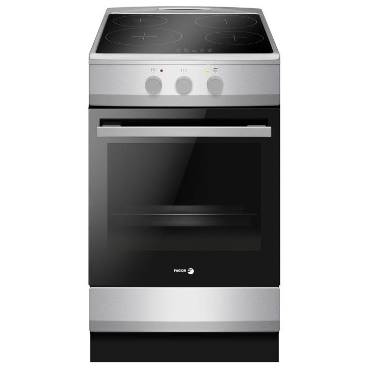 Piano de cuisson induction - FAGOR - FACI303S - 4 foyers - 1 four - 50 cm - Silver