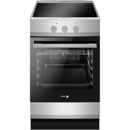Piano de cuisson induction - FAGOR - FACI303S - 4 foyers - 1 four - 50 cm - Silver