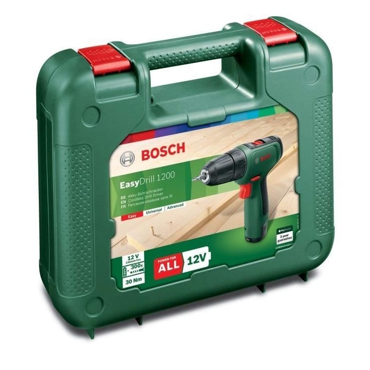 Perceuse-visseuse sans-fil Bosch - EasyDrill 1200 (Livrée avec 1 batterie 18V-1,5Ah + chargeur)