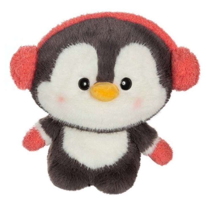 Peluche Pingouin Snowy rose GIPSY TOYS - 22 cm - look kawaii et ultra doux
