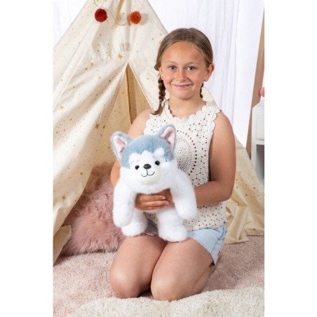 Peluche Husky Floppy Choopy GIPSY TOYS - 40 cm - ultra douce et grande taille