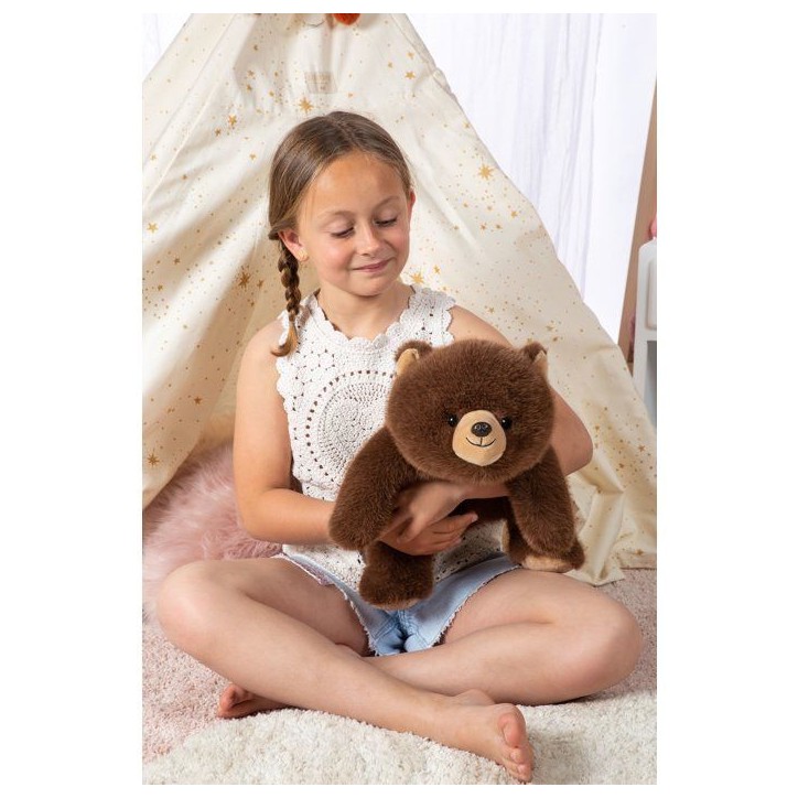 Peluche Ours brun Floppy Choopy GIPSY TOYS - 40 cm - ultra douce