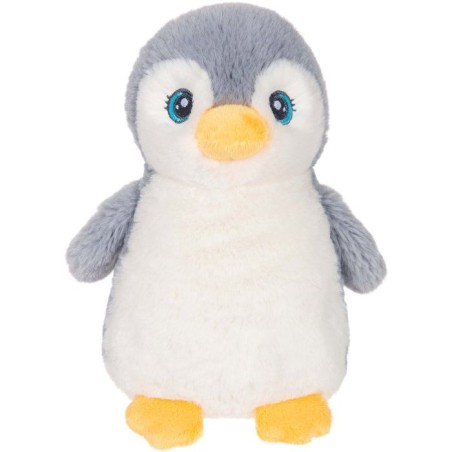 Peluche Pingouin Câlin gris GIPSY TOYS - 18 cm - design doux