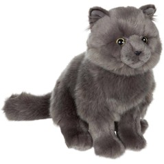 Peluche Chat Chartreux GIPSY TOYS - 28 cm - assise et réaliste