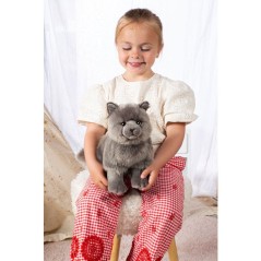 Peluche Chat Chartreux GIPSY TOYS - 28 cm - assise et réaliste