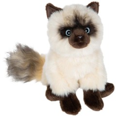 Peluche Chat Siamois GIPSY TOYS - 28 cm - assise et réaliste