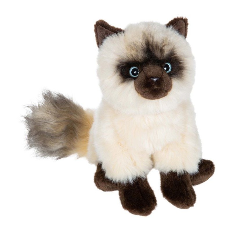Peluche Chat Siamois GIPSY TOYS - 28 cm - assise et réaliste