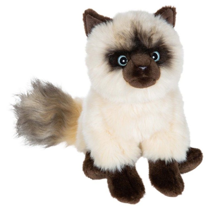 Peluche Chat Siamois GIPSY TOYS - 28 cm - assise et réaliste
