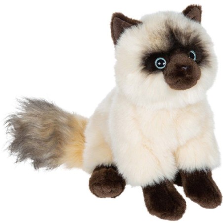 Peluche Chat Siamois GIPSY TOYS - 28 cm - assise et réaliste