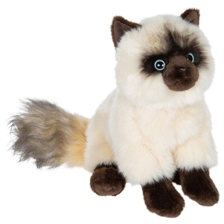 Peluche Chat Siamois GIPSY TOYS - 28 cm - assise et réaliste