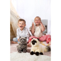 Peluche Chat Siamois GIPSY TOYS - 28 cm - assise et réaliste