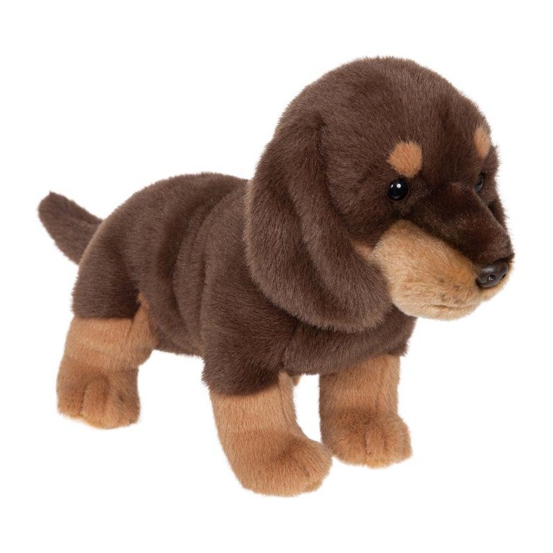 Peluche Teckel GIPSY TOYS - 24 cm - chien réaliste et allongé