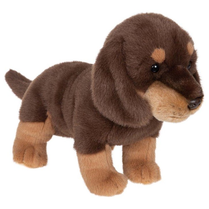 Peluche Teckel GIPSY TOYS - 24 cm - chien réaliste et allongé