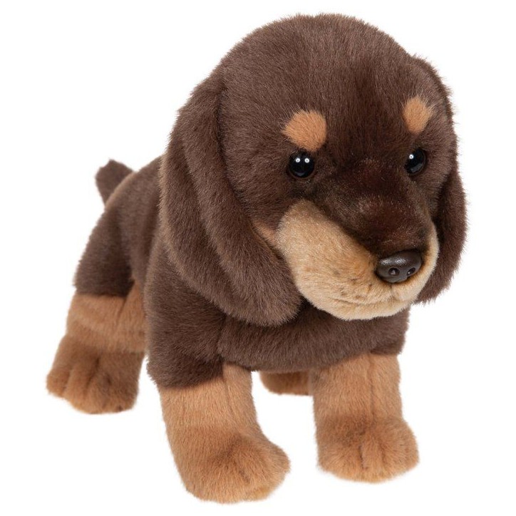 Peluche Teckel GIPSY TOYS - 24 cm - chien réaliste et allongé