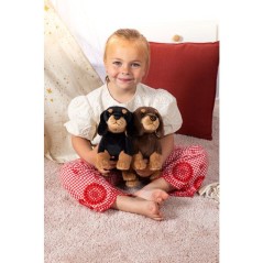Peluche Teckel GIPSY TOYS - 24 cm - chien réaliste et allongé