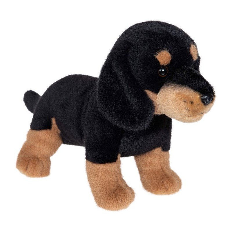 Peluche Teckel noir GIPSY TOYS - 24 cm - chien réaliste