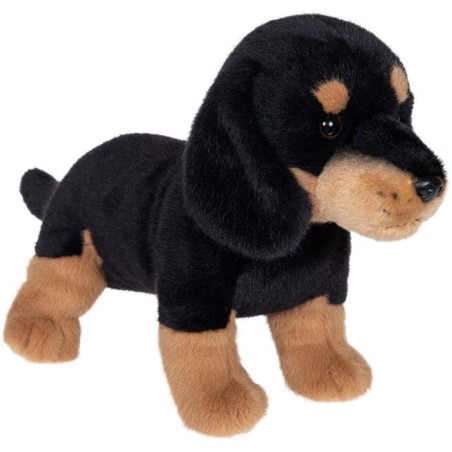 Peluche Teckel noir GIPSY TOYS - 24 cm - chien réaliste