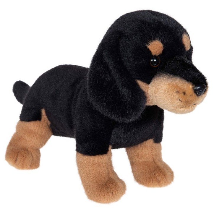 Peluche Teckel noir GIPSY TOYS - 24 cm - chien réaliste