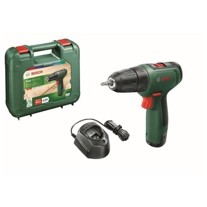 Perceuse-visseuse sans-fil Bosch - EasyDrill 1200 (Livrée avec 2 batteries 12V-1,5Ah + chargeur) Perceuse-visseuse sans-fil Bosch - EasyDrill 1200 (Livrée avec 2 batteries 12V-1,5Ah + chargeur)