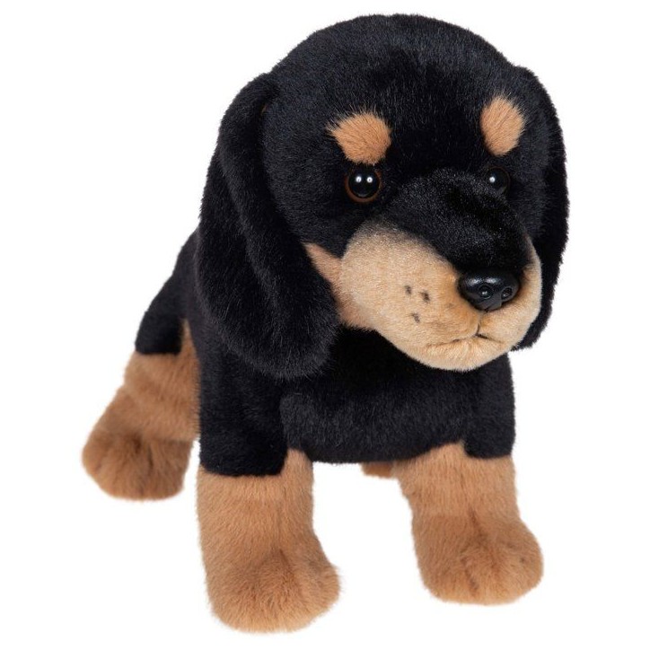 Peluche Teckel noir GIPSY TOYS - 24 cm - chien réaliste