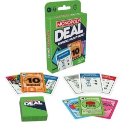 Monopoly Deal, jeu de cartes rapide pour 2 a 5 joueurs, jeux de société amusants pour la famille et les enfants, 2 a 5 joueu