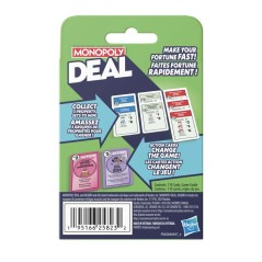 Monopoly Deal, jeu de cartes rapide pour 2 a 5 joueurs, jeux de soci