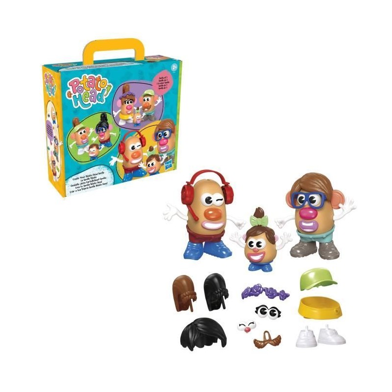 Potato Head coffret La famille Patate avec 44 pieces, jouets préscol