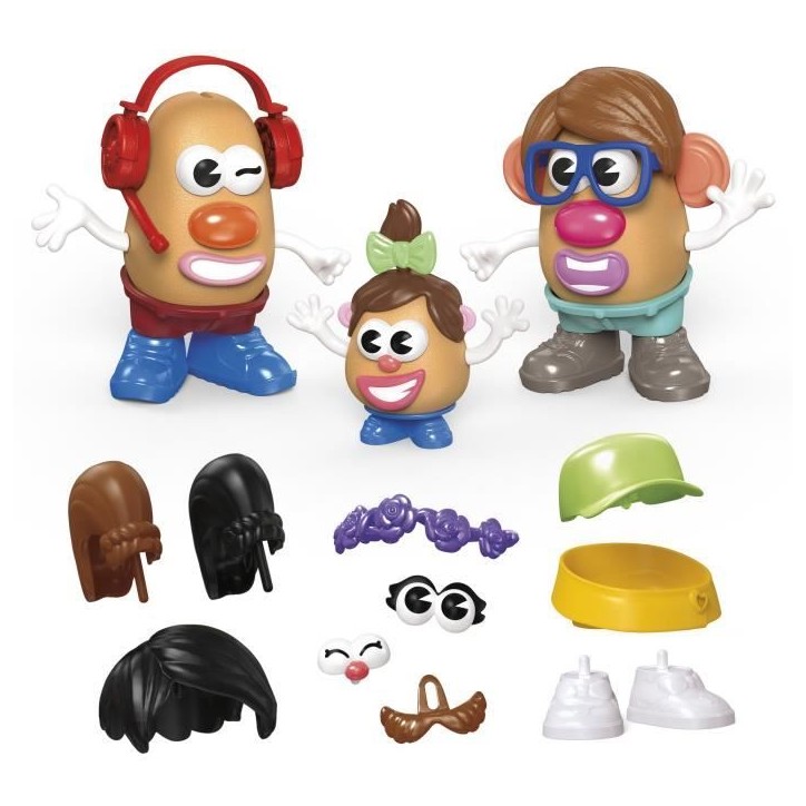 Potato Head coffret La famille Patate avec 44 pieces, jouets préscolaires créatifs pour tout-petits, pour filles et garçons,
