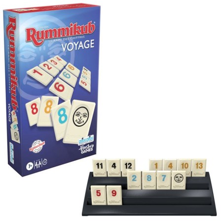 Rummikub Édition Voyage, mini jeu portatif avec 106 plaques, 2 a 4 