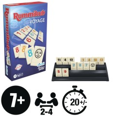 Rummikub Édition Voyage, mini jeu portatif avec 106 plaques, 2 a 4 