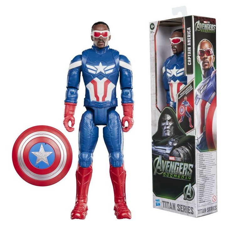 Figurine d'action Titan Captain America 29,2 cm, figurines de super-héros, Marvel Studios Avengers : Doomsday, des 4 ans