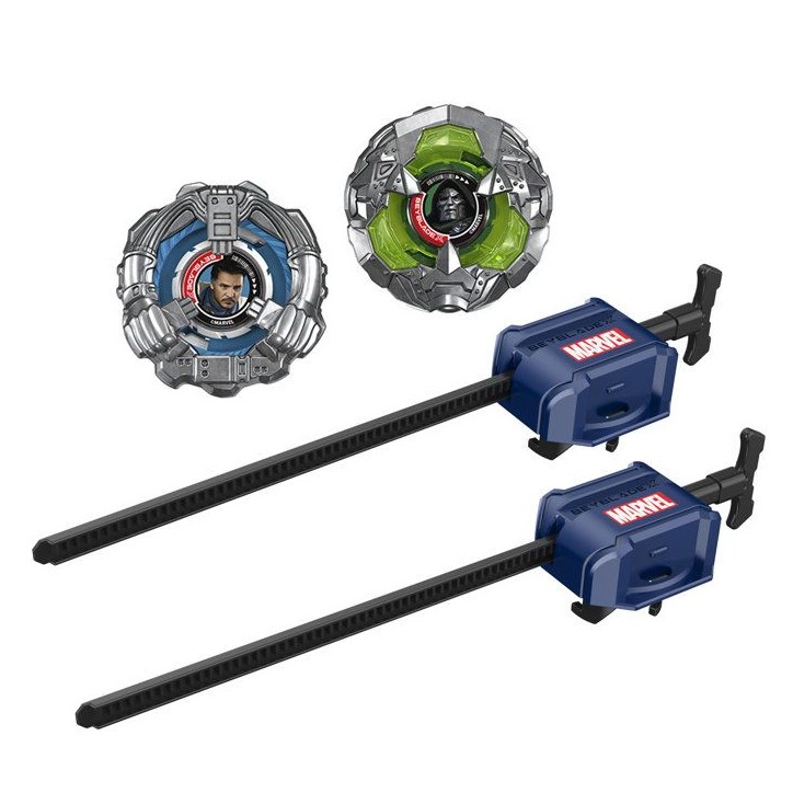 Beyblade X Starter Pack Dual Docteur Doom 0-80LO c. M. Fantastique 9-65A, 2 toupies de compétition Takara Tomy, 2 lanceurs, d Beyblade X Starter Pack Dual Docteur Doom 0-80LO c. M. Fantastique 9-65A, 2 toupies de compétition Takara Tomy, 2 lanceurs, d
