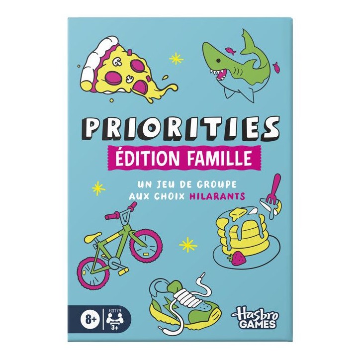 Priorities édition Famille, jeu de groupe, jeu de cartes aux choix hilarants pour enfants, ados et adultes, des 8 ans Priorities édition Famille, jeu de groupe, jeu de cartes aux choix hilarants pour enfants, ados et adultes, des 8 ans