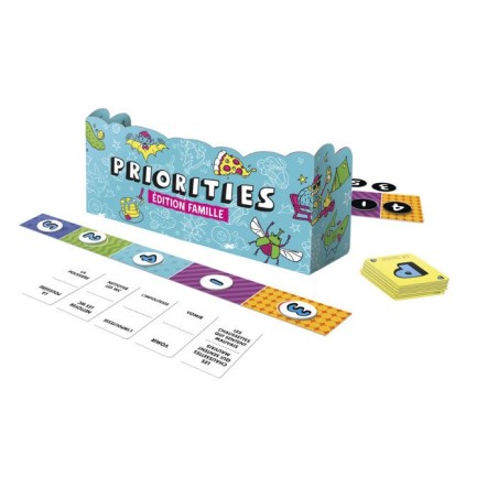 Priorities édition Famille, jeu de groupe, jeu de cartes aux choix hilarants pour enfants, ados et adultes, des 8 ans