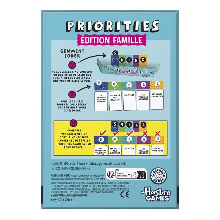 Priorities édition Famille, jeu de groupe, jeu de cartes aux choix hilarants pour enfants, ados et adultes, des 8 ans Priorities édition Famille, jeu de groupe, jeu de cartes aux choix hilarants pour enfants, ados et adultes, des 8 ans