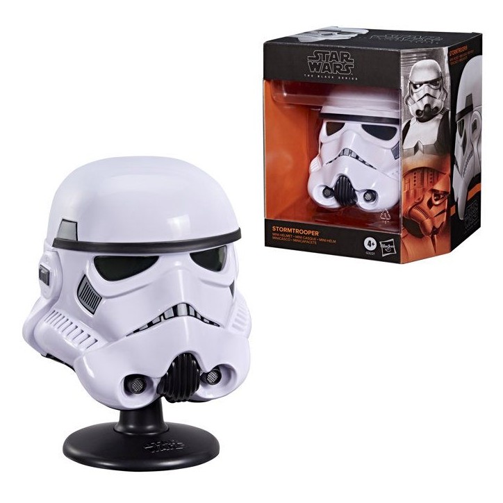 Mini casque de Stormtrooper, piece de collection premium a l'échelle 15 cm, Star Wars : Un nouvel espoir, Star Wars The Black