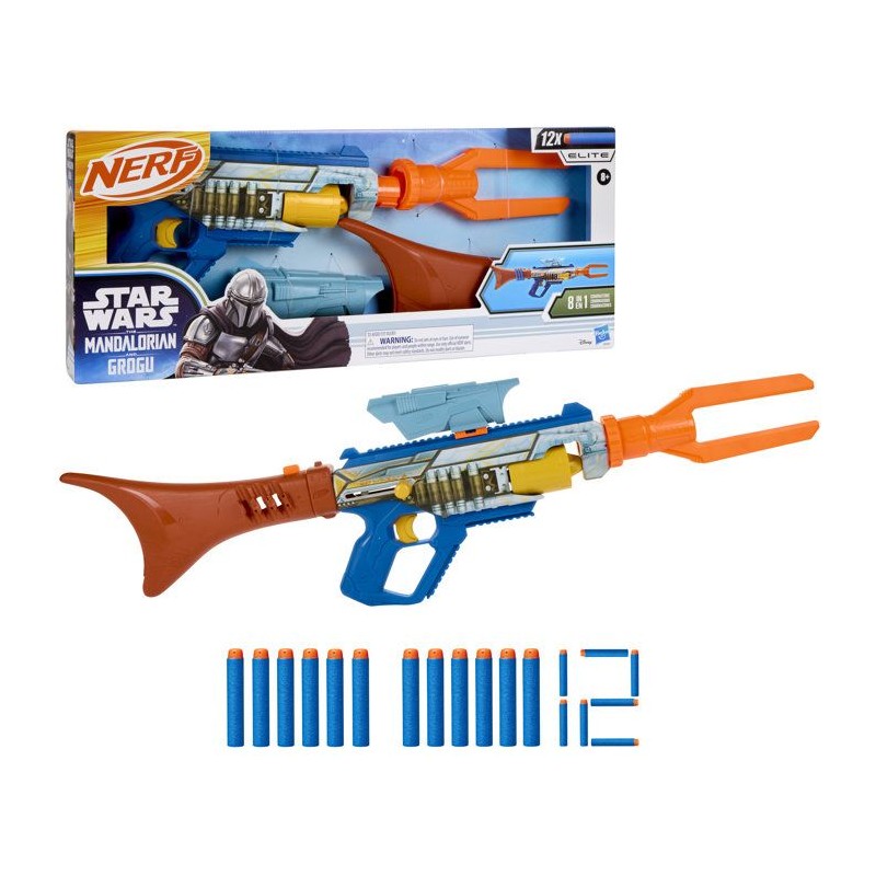 Nerf Star Wars Blaster The Mandalorian, viseur, canon, crosse de range